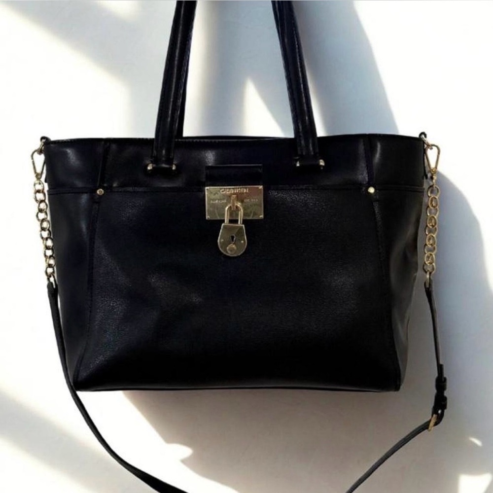 Calvin Klein Black Tote with Gold Hardware